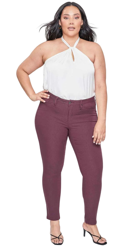 Women's Plus Size Hyperstretch  Skinny Pants, Plum