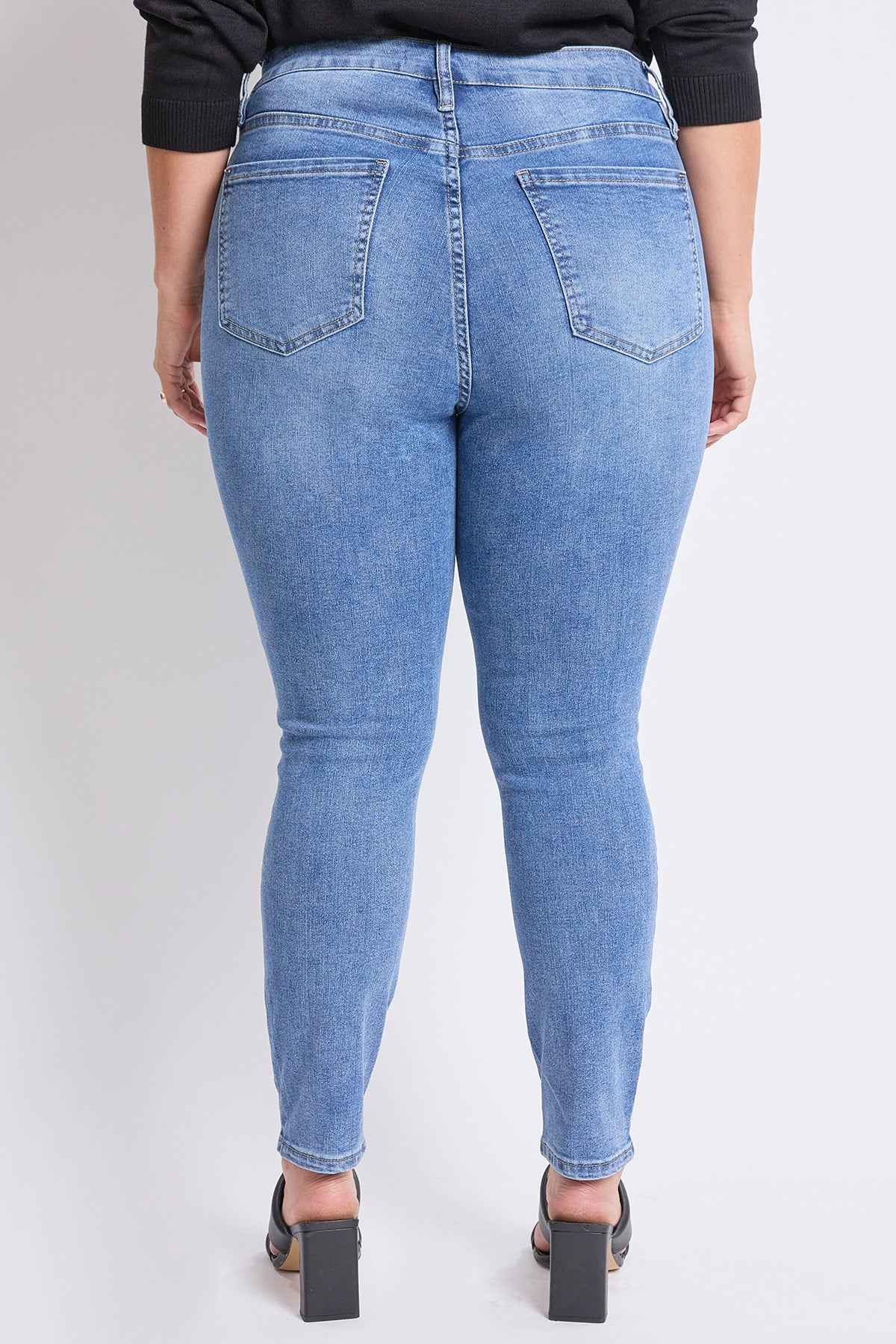 TEEK - Womens Plus High Rise Basic 5 Pocket Skinny Jeans JEANS TEEK YMJ