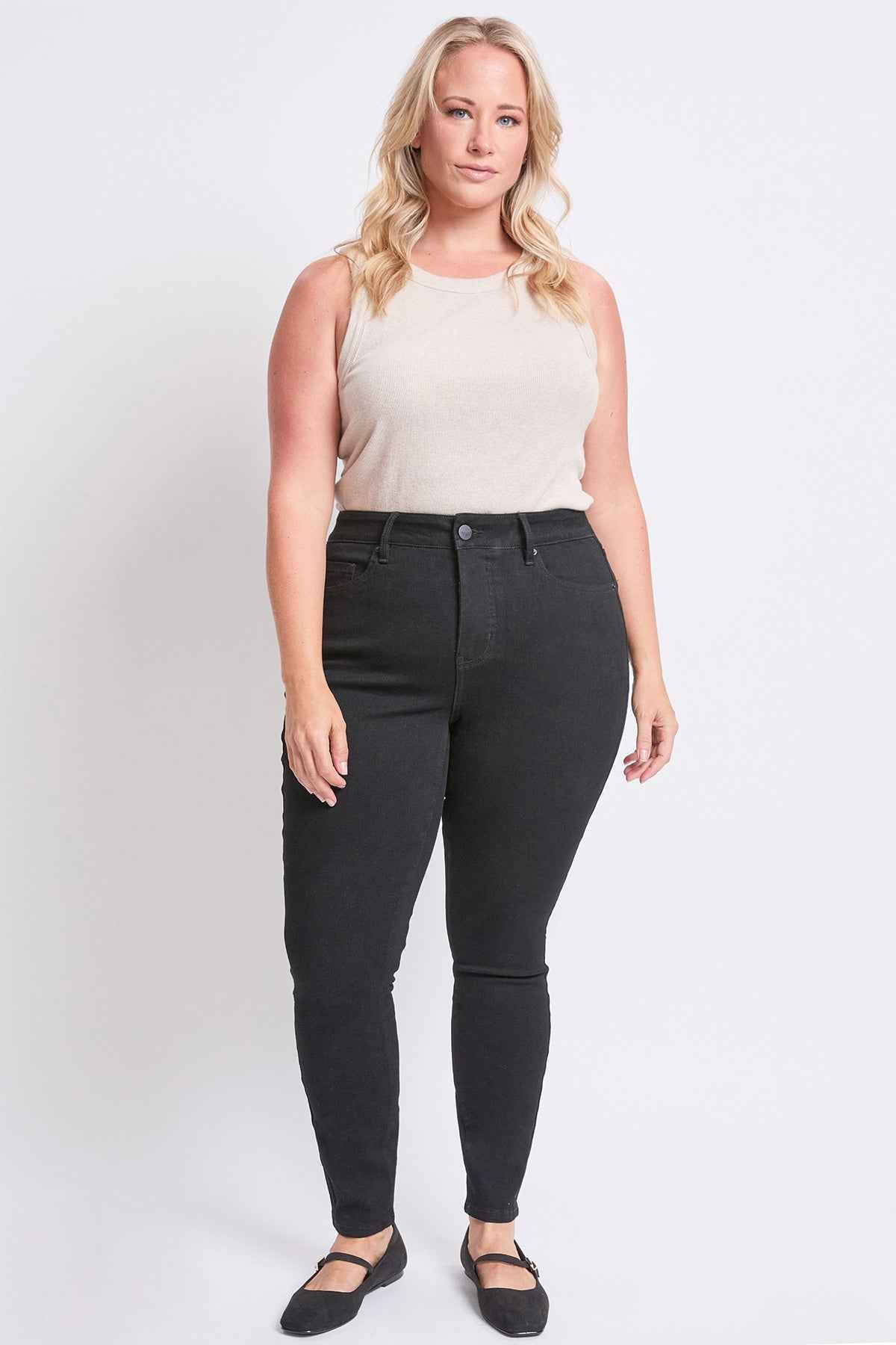 TEEK - Womens Plus High Rise Basic 5 Pocket Skinny Jeans JEANS TEEK YMJ
