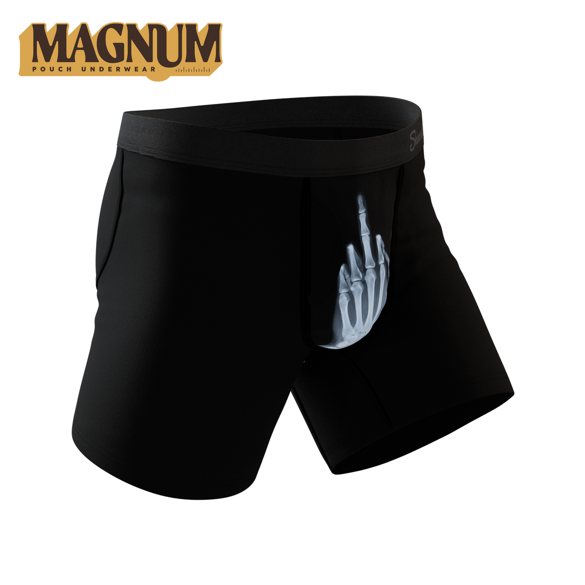 The XXX Ray | Middle Finger X Ray Ball Hammock® Magnum Big Pouch Underwear Boxers - Magnum Pouch Shinesty
