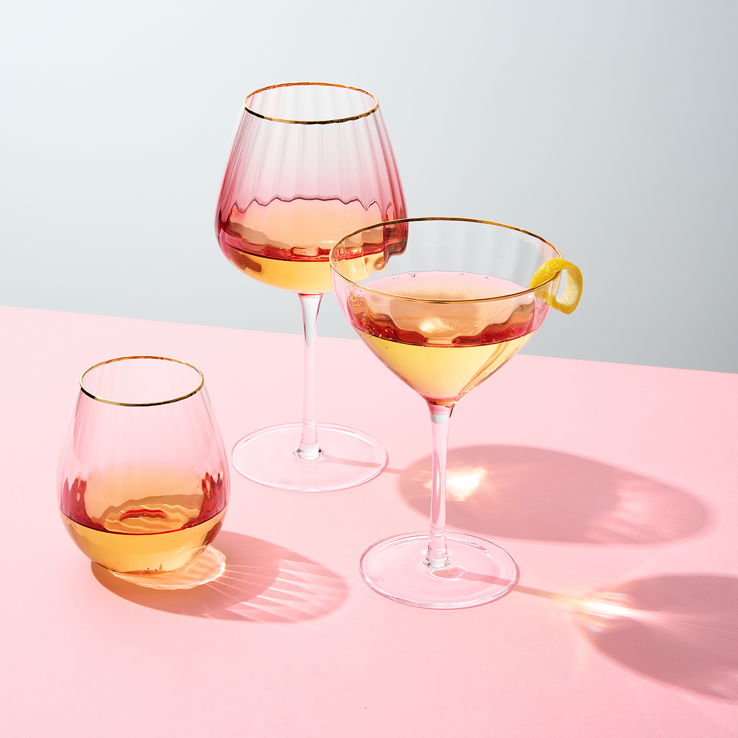 TEEK - Waterfall Champagne Coupe, Cocktail Glassware Set HOME DECOR TEEK KS