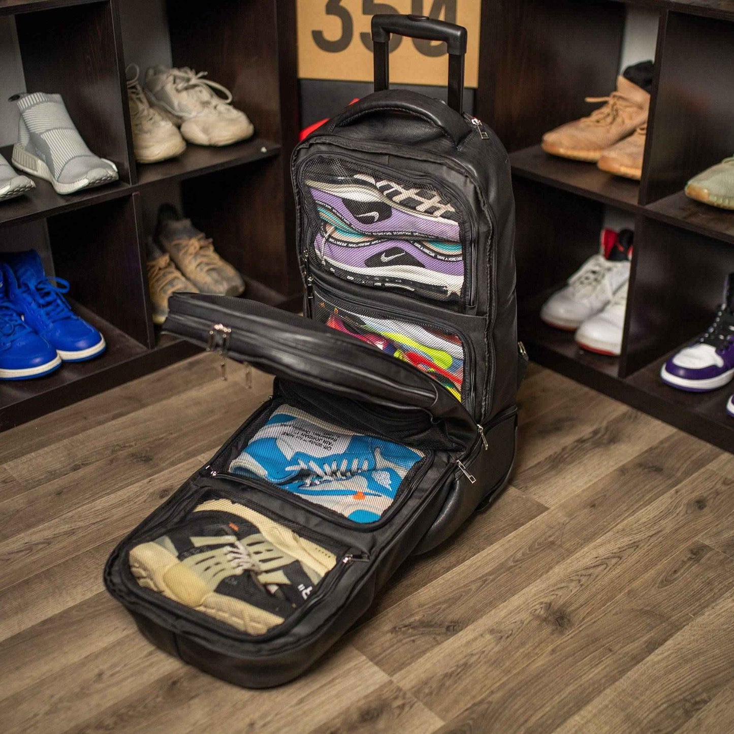 TEEK - Black Leather Carry-On Roller Bag (Only 150 Made) BAG TEEK SP