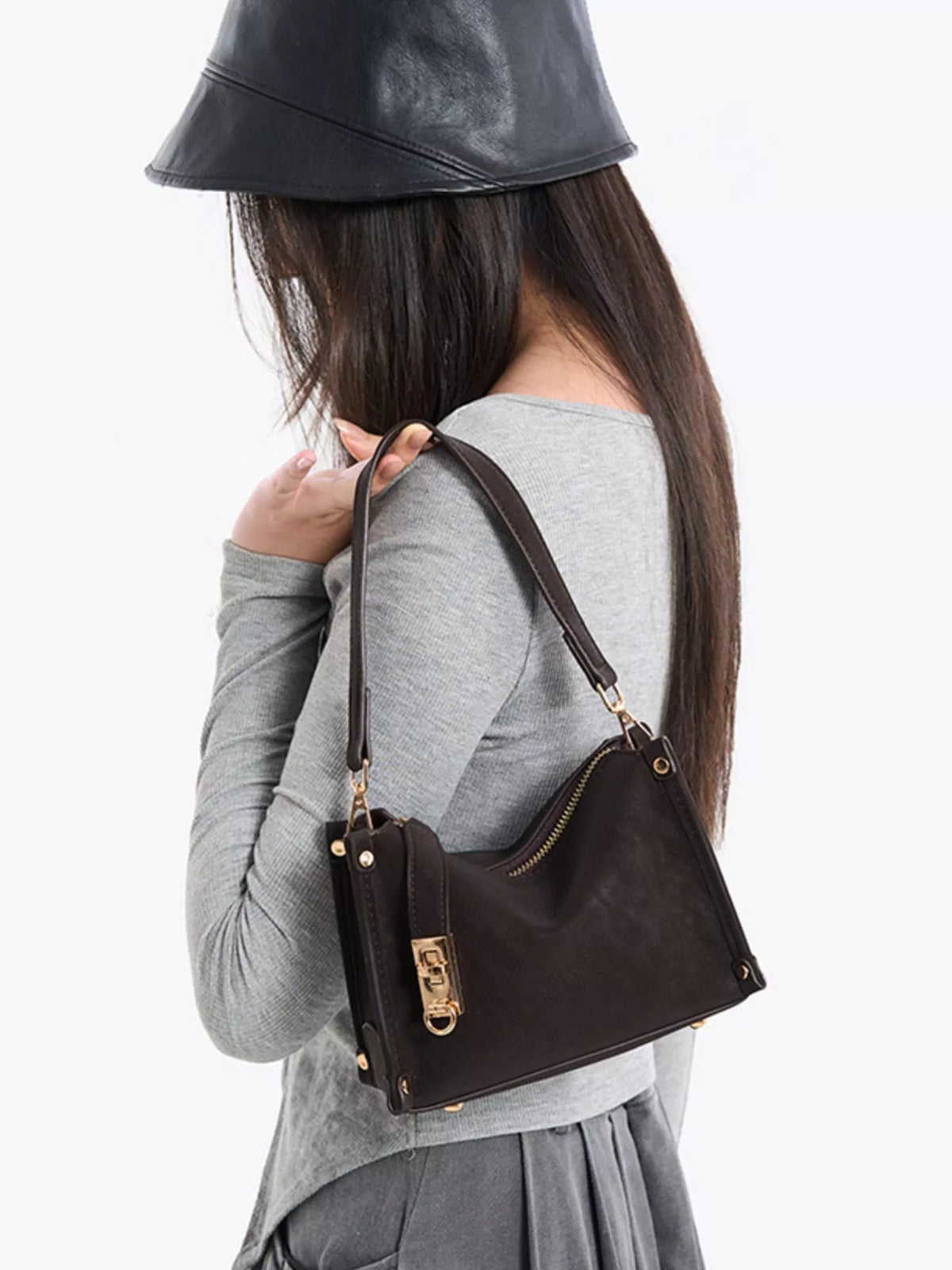 TEEK - PU Leather Crossbody Bag with Adjustable Strap BAG TEEK Trend