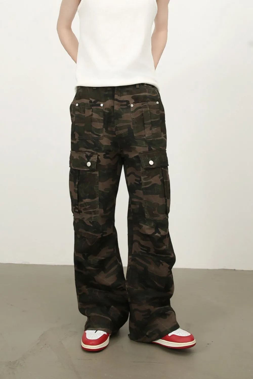 TEEK - Mens Green Camouflage Pocketed Jeans JEANS TEEK Trend