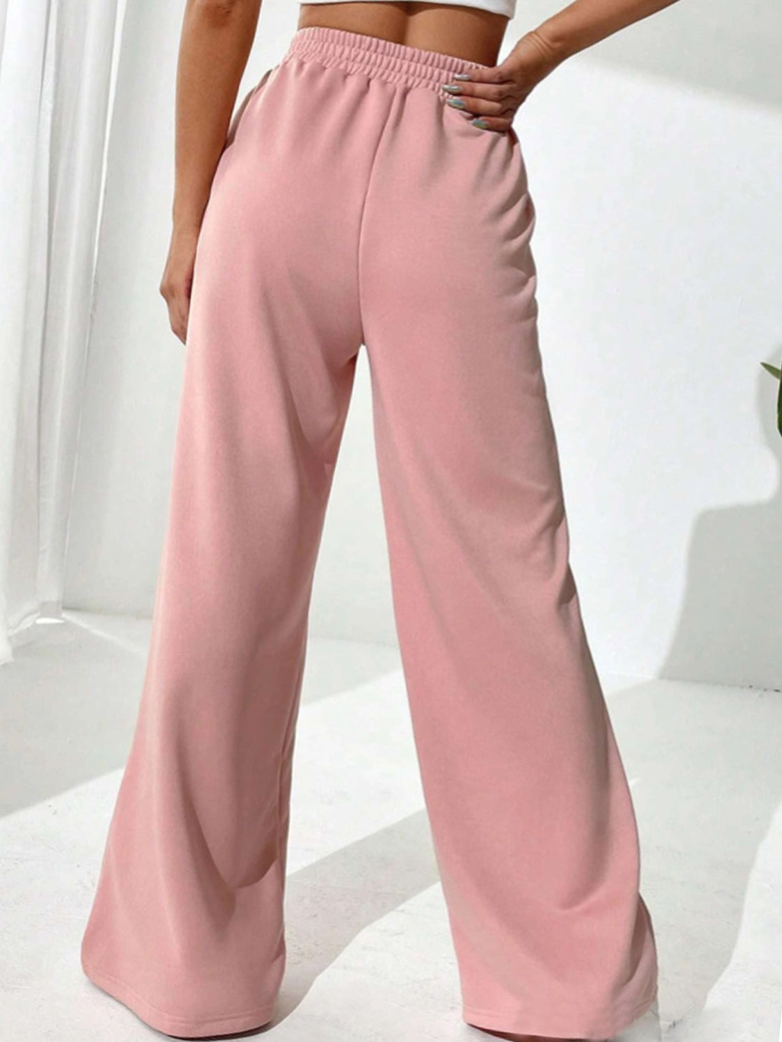 TEEK - Elastic Waist Wide Leg Pants PANTS TEEK Trend