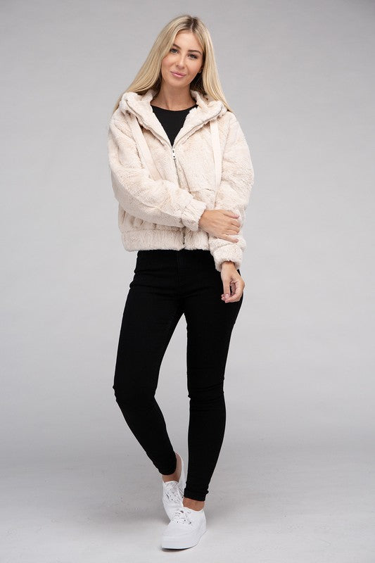 TEEK - Fluffy Zip-Up Teddy Hoodie JACKET TEEK FG   