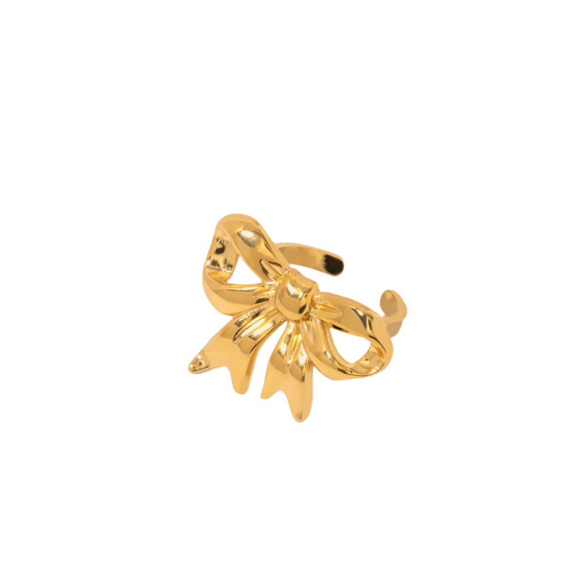 TEEK - 18K Gold-Plated Stainless Steel Bow Ring JEWELRY TEEK Trend 7  