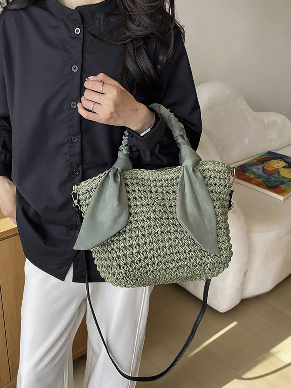 TEEK - Woven Ruched Handle Crossbody Bag BAG TEEK Trend