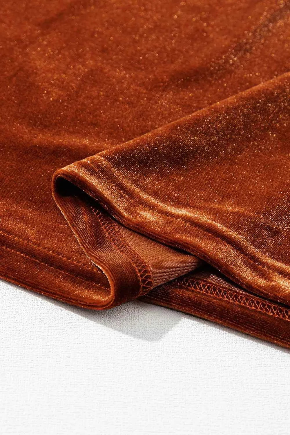 TEEK - Velvet Button-Front Long Sleeve Blouse TOPS TEEK Trend