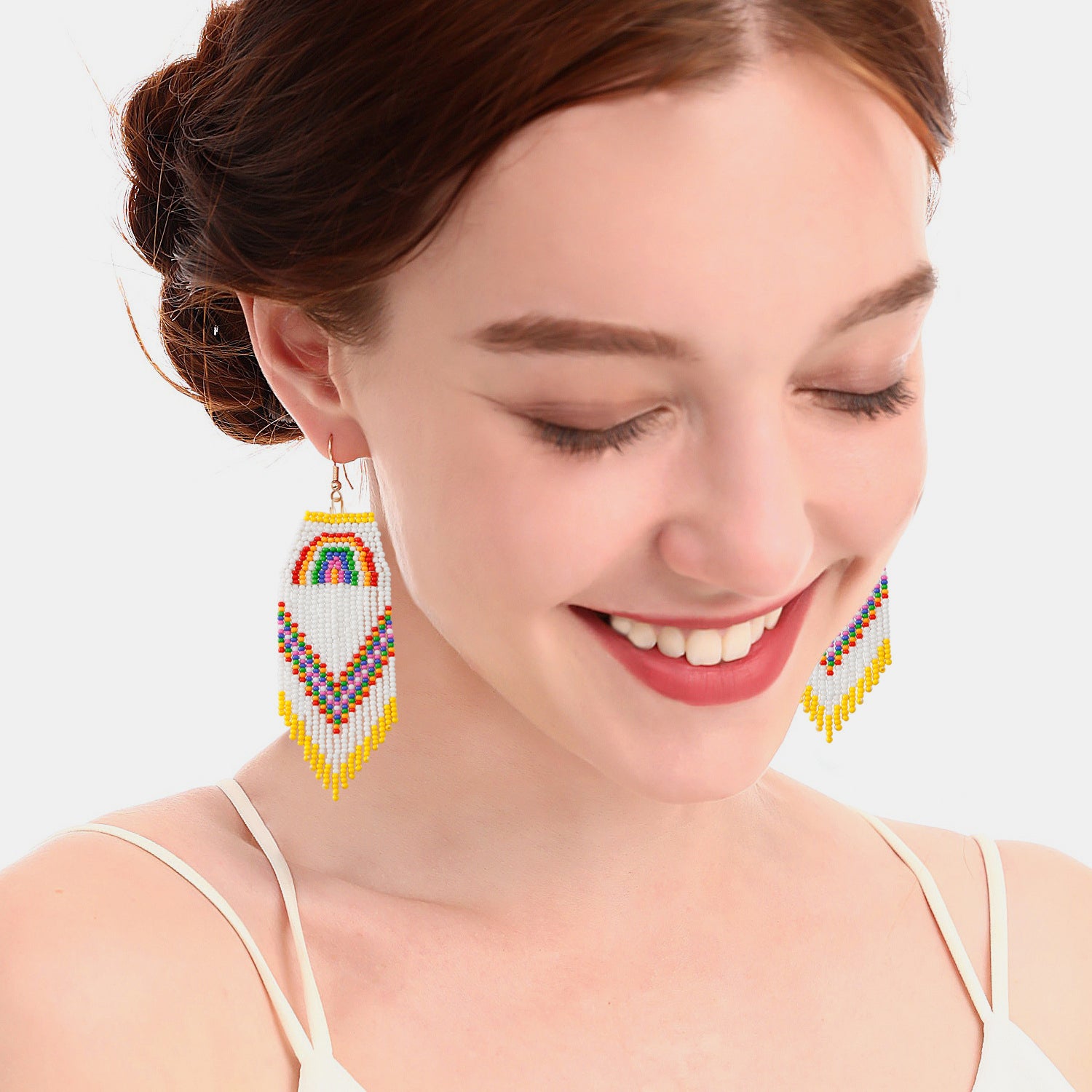 TEEK - Rainbow Rice Bead Dangle Earrings JEWELRY TEEK Trend   