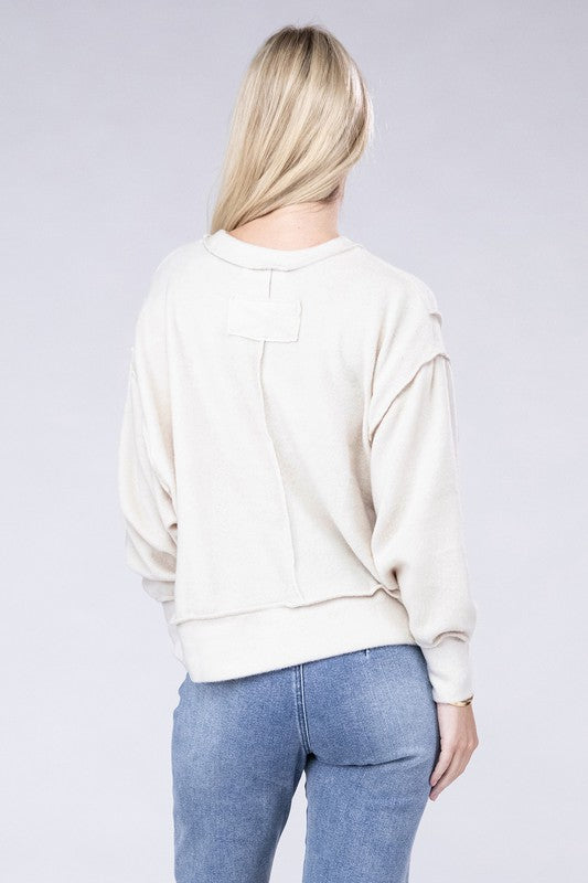 TEEK - Brushed Melange Oversized Sweater TOPS TEEK FG   