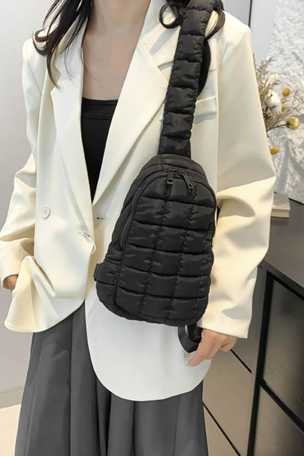 Quilted Nylon Crossbody Bag TEEK Trend