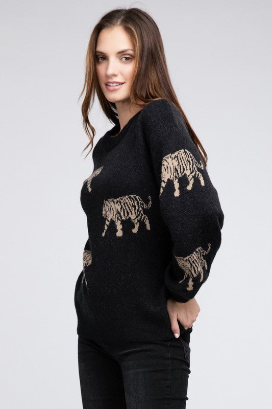 TEEK - Tiger Pattern Sweater SWEATER TEEK FG   