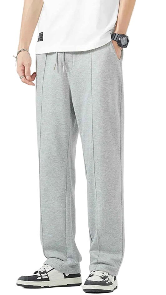 TEEK - Mens Plus Size Casual Loose Fit Drawstring Pants PANTS TEEK Trend Light Gray M