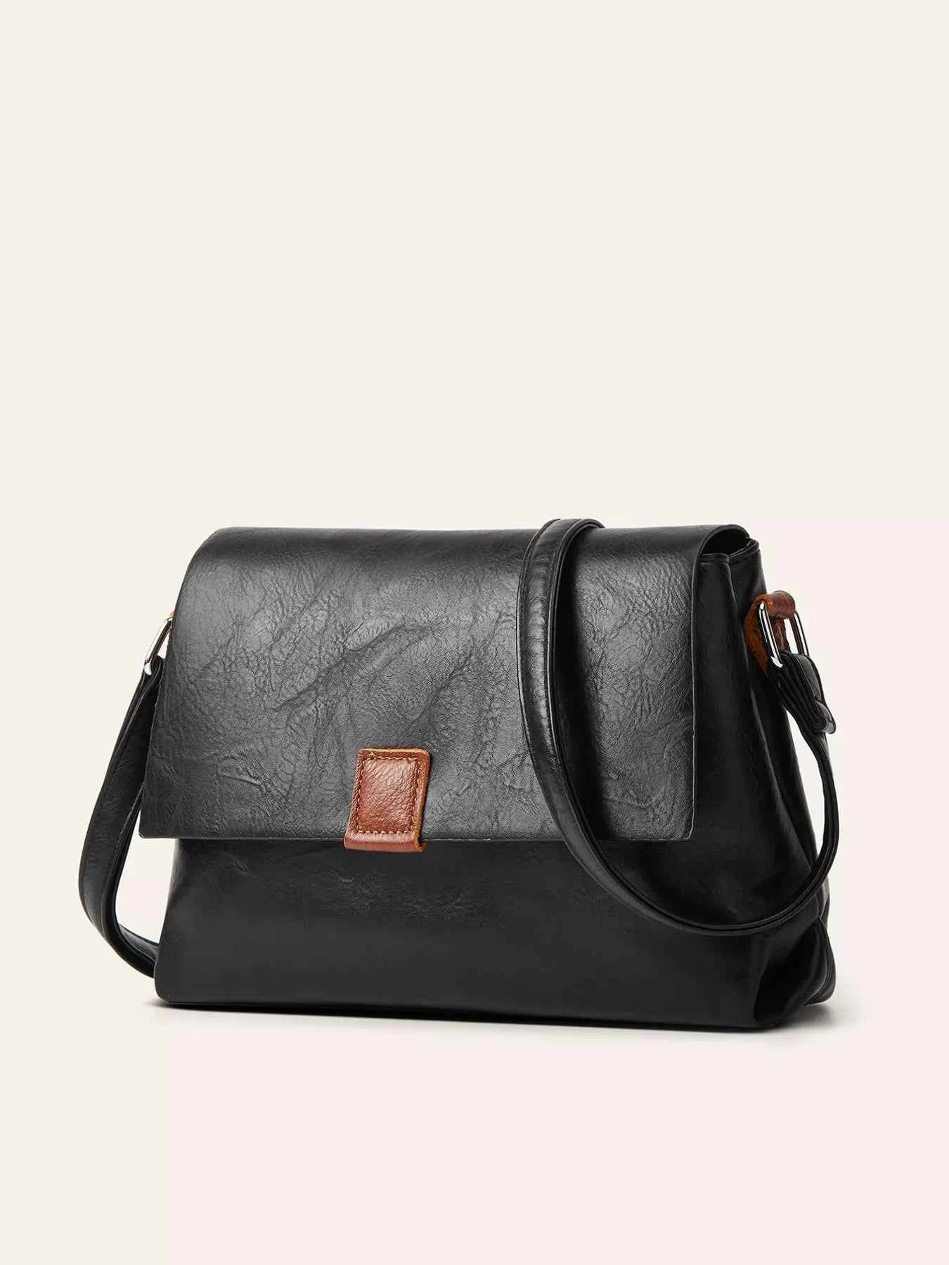 TEEK - Vintage PU Leather Flap Crossbody Bag Trendsi