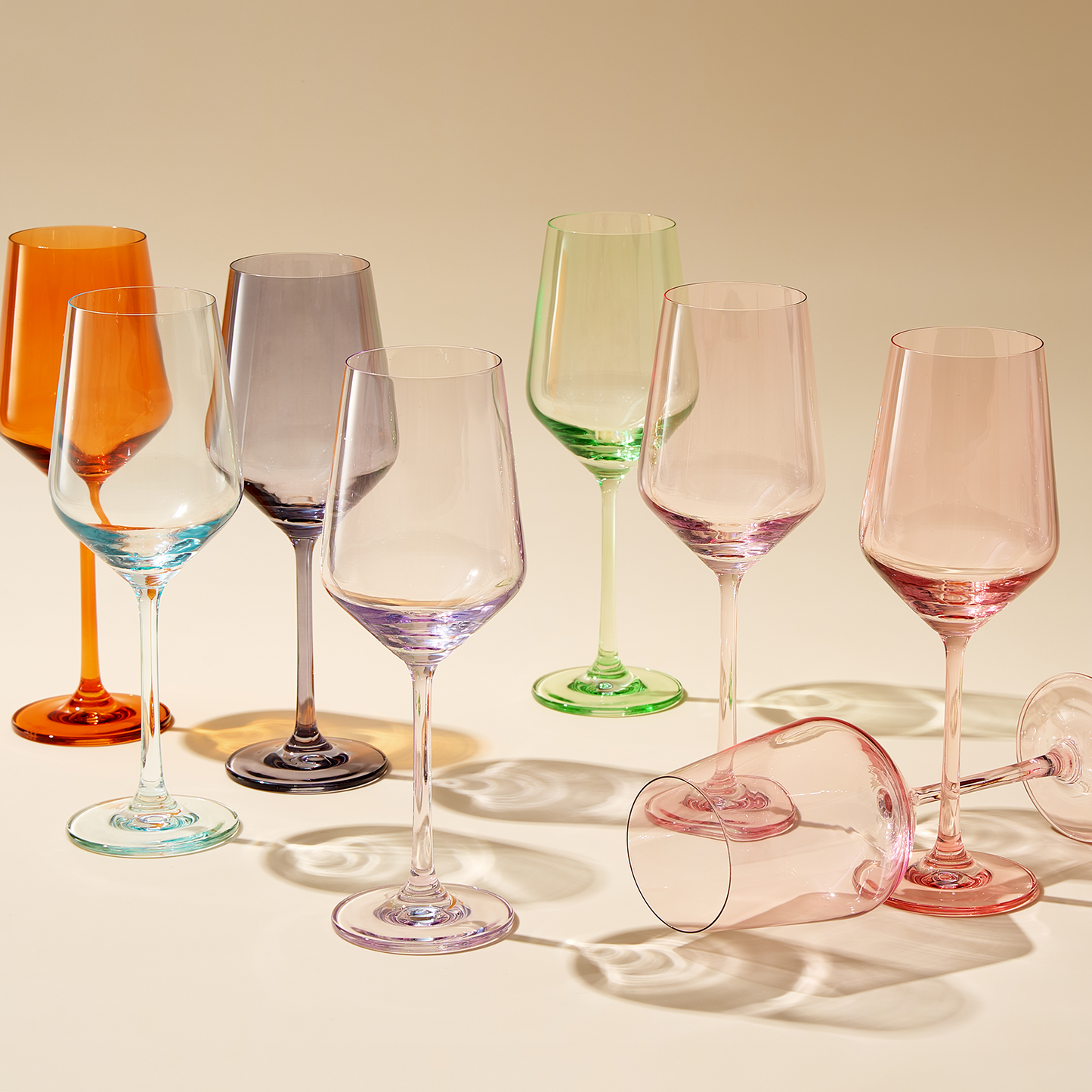 TEEK - Rhea Stemmed Wine Glassware Set | Green HOME DECOR TEEK KS