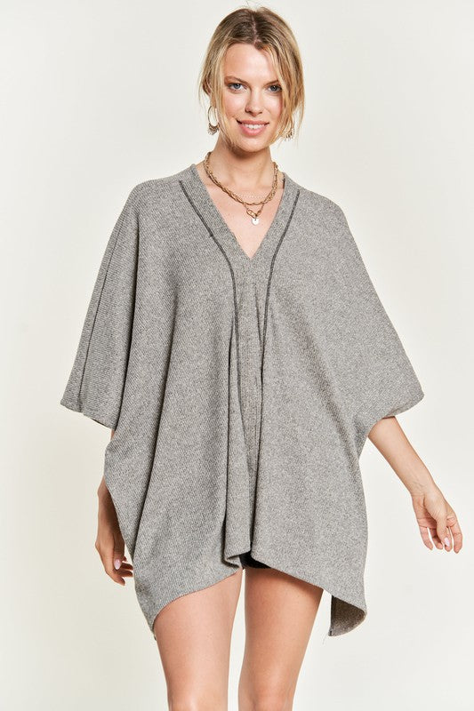 TEEK - V-NECK PONCHO TOP TOPS TEEK FG   