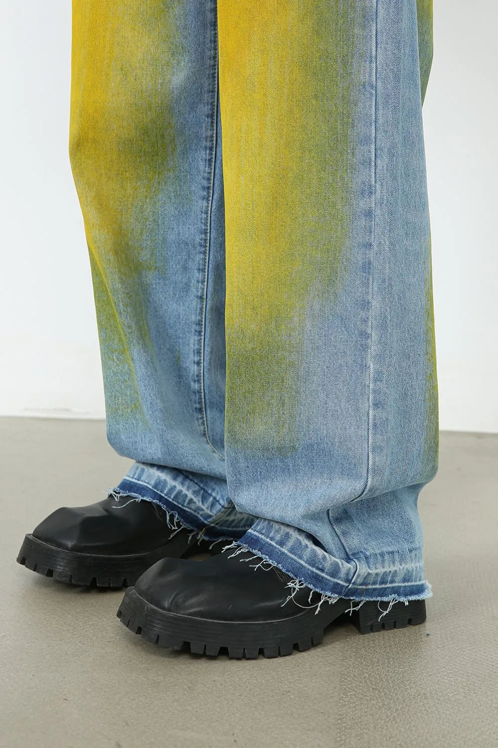 TEEK - Mens Contrast Baggy Medium Wash Jeans JEANS TEEK Trend