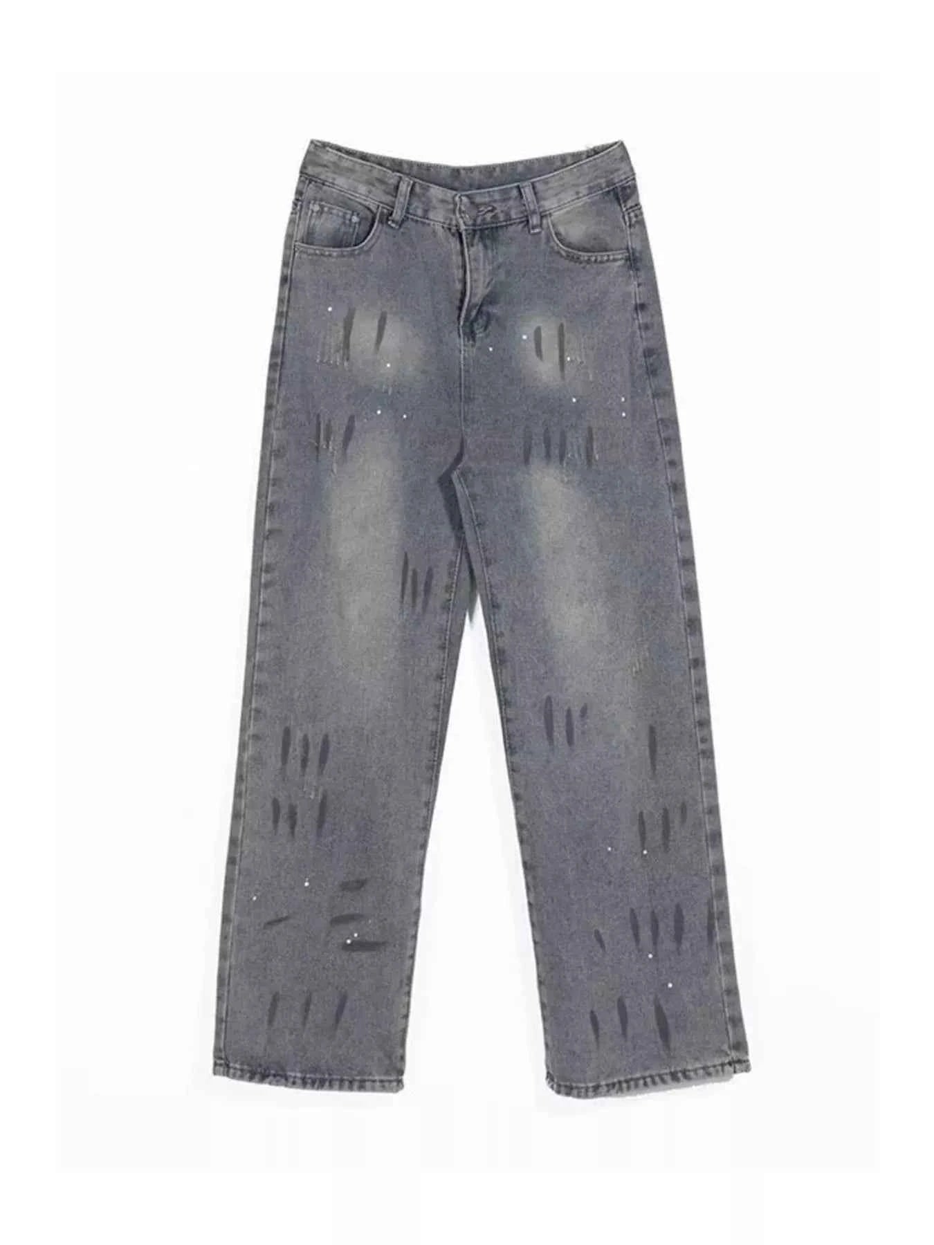Men's Full Size Wide-Leg Jeans Plus Size Trendsi