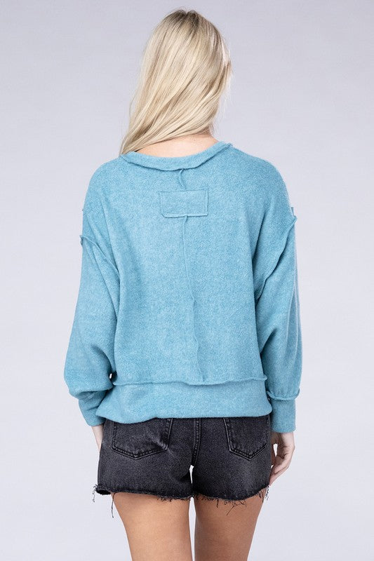 TEEK - Brushed Melange Oversized Sweater TOPS TEEK FG   