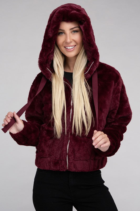 TEEK - Fluffy Zip-Up Teddy Hoodie JACKET TEEK FG   