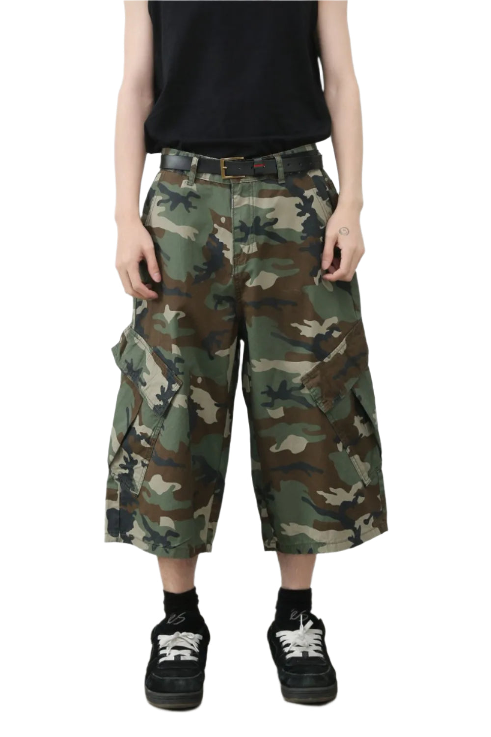TEEK - Mens Green Camouflage Denim Cargo Shorts SHORTS TEEK Trend S