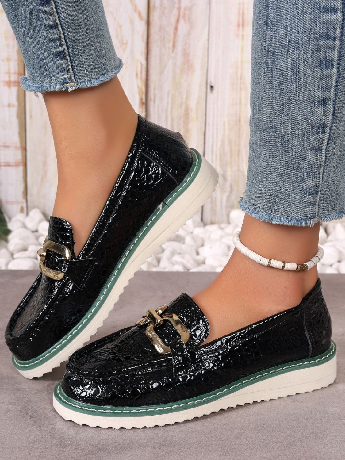 TEEK - Buckle Trim Loafers SHOES TEEK Trend   