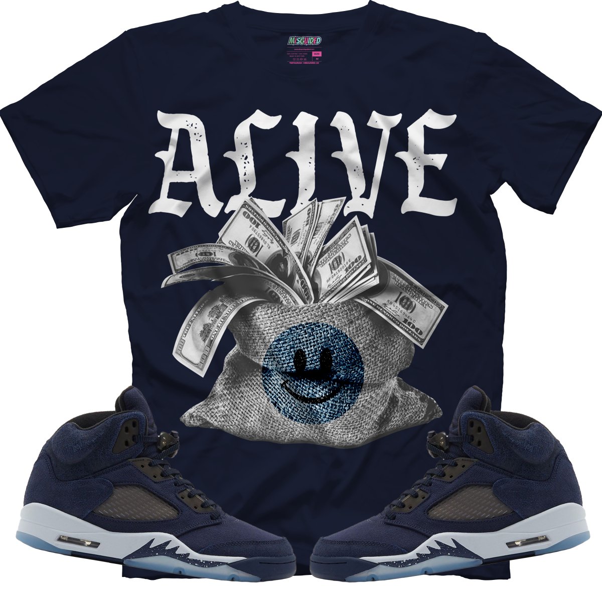 TEEK - Alive (Air Jordan 5 Midnight Navy) T-Shirt TOPS TEEK MS X-Small