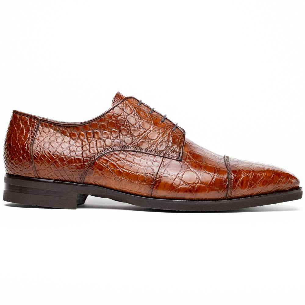 21-532-CGM ANDREA Crocodile Lace Up, Cognac Shop TEEK ZI