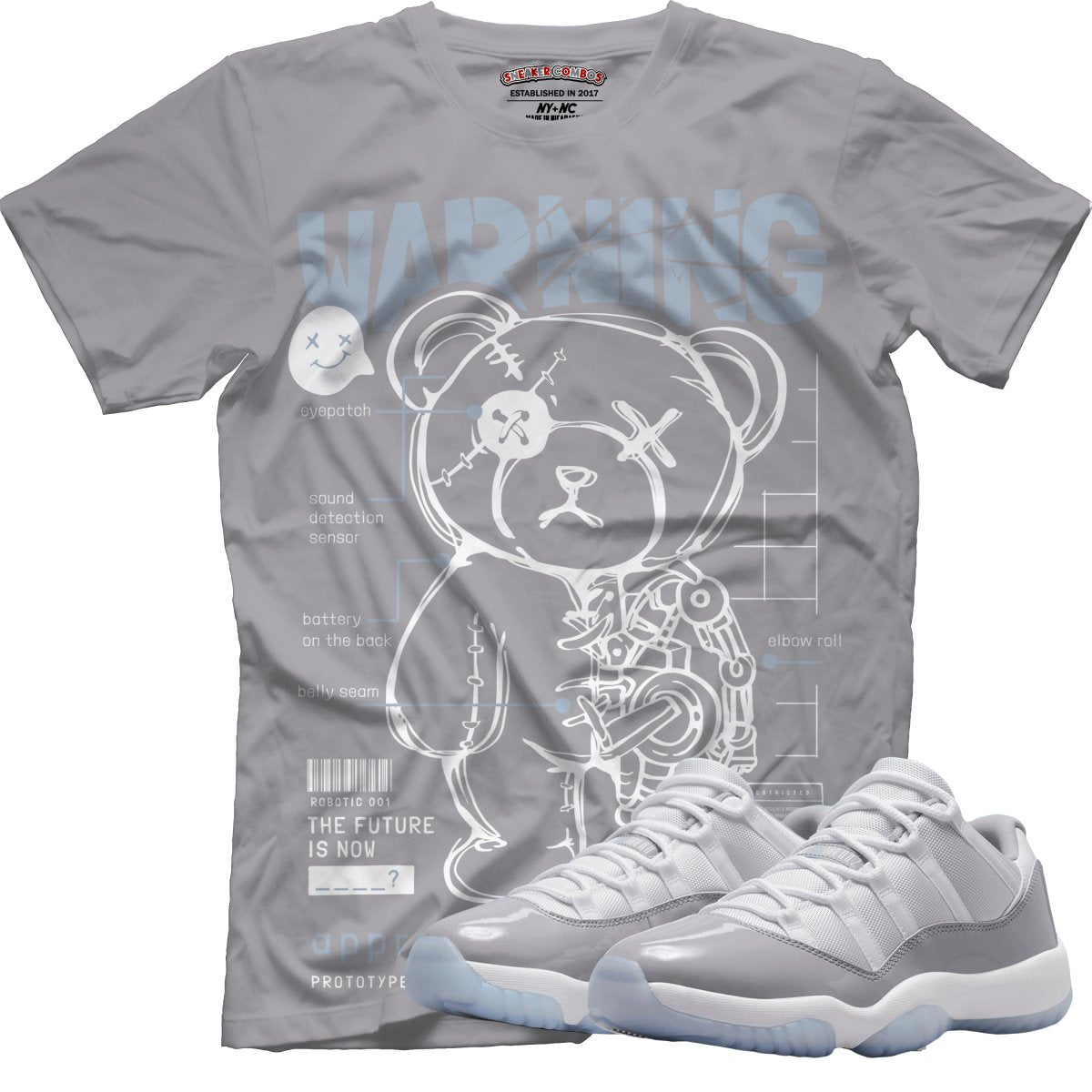 TEEK - Approach With Caution (Air Jordan 11 Cement Grey) T-Shirt TOPS TEEK MS X-Small
