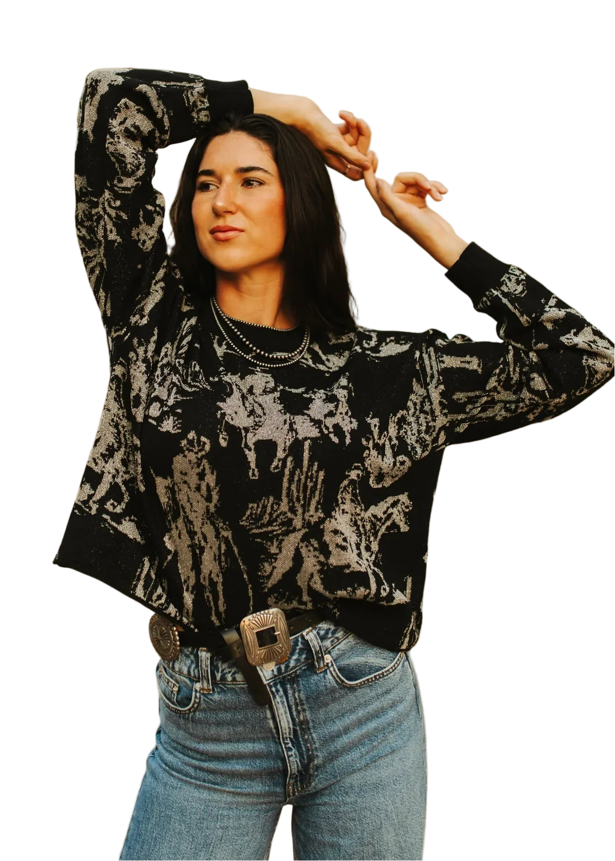 TEEK - Rhinestone Cowboy Crop TOPS TEEK RRRB 2x/3x