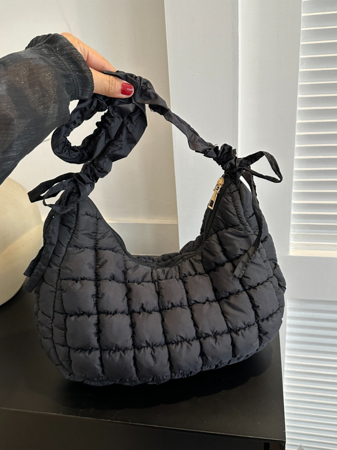 TEEK - Bubble Texture Ruched Strap Quilted Shoulder Bag BAG TEEK Trend