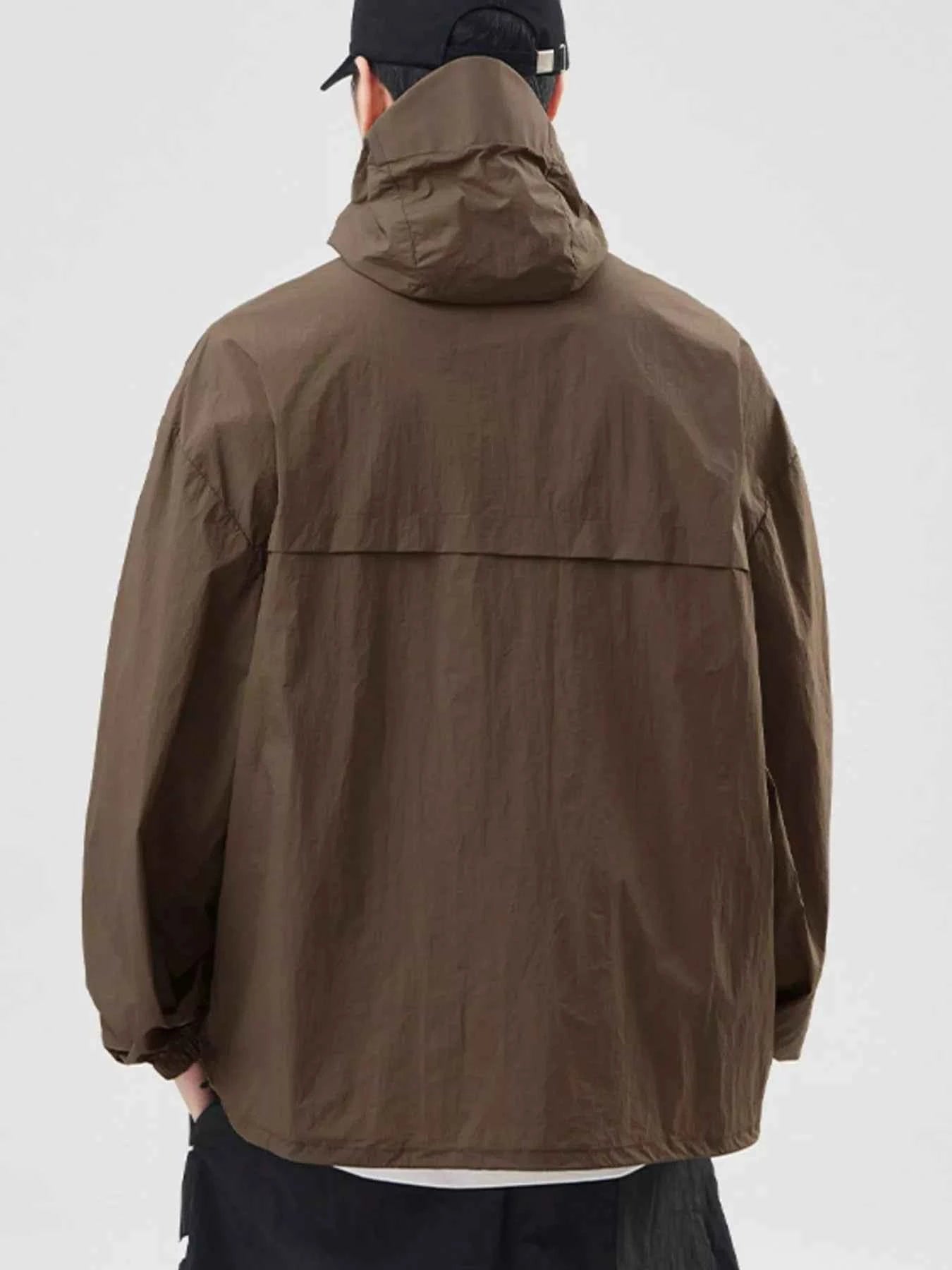 TEEK - Mens Plus Size Lightweight Hooded Windbreaker Jacket JACKET TEEK Trend