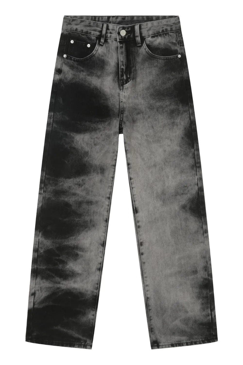 TEEK - Mens Dark Grey Tie Dye Baggy Pocketed Jeans JEANS TEEK Trend