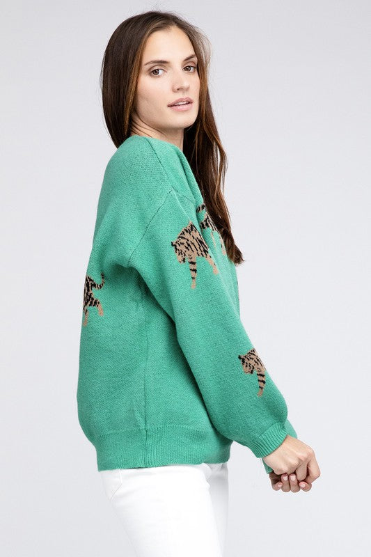 TEEK - Tiger Pattern Sweater SWEATER TEEK FG   