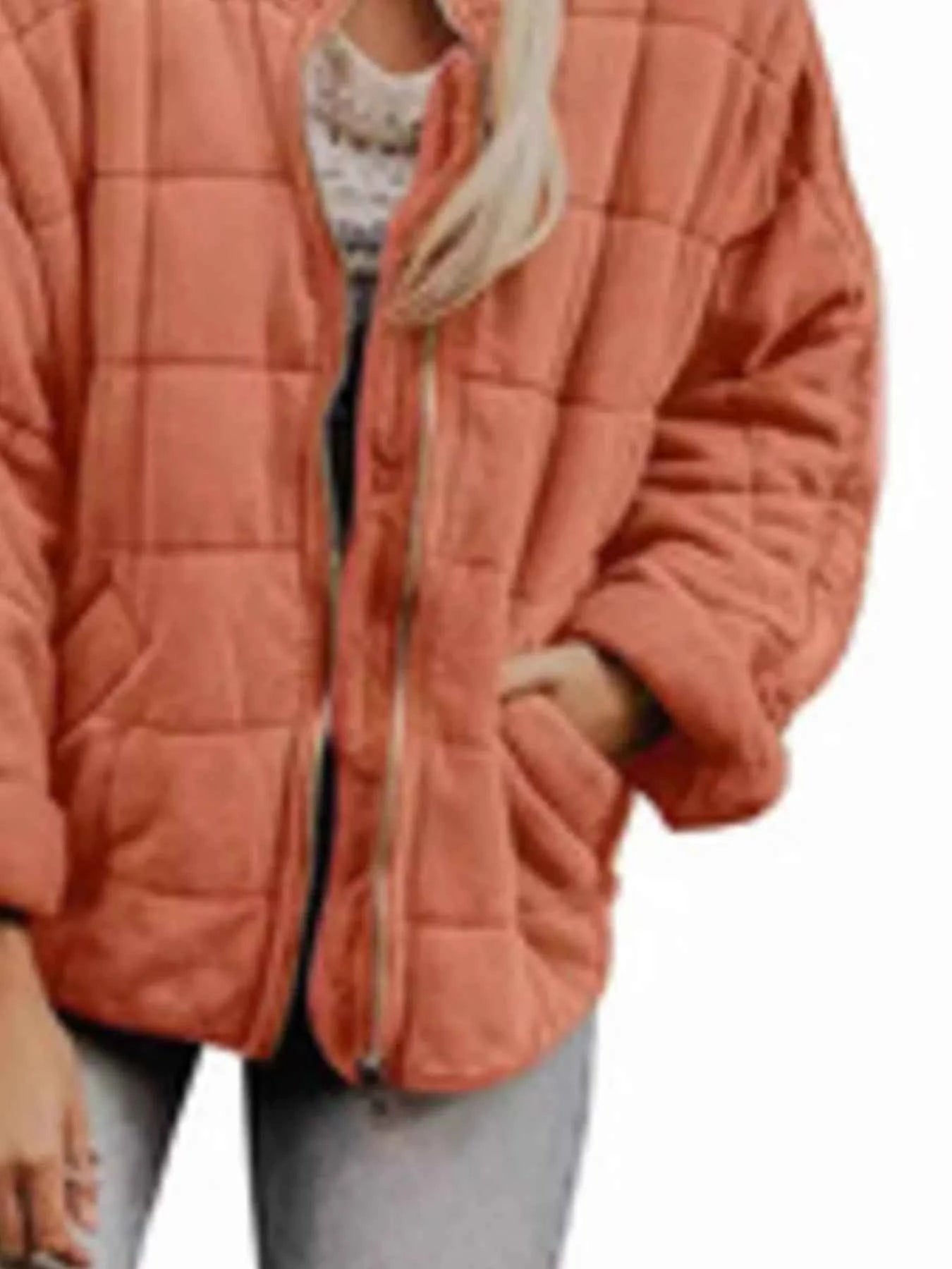 Quilted Zip Up Outerwear