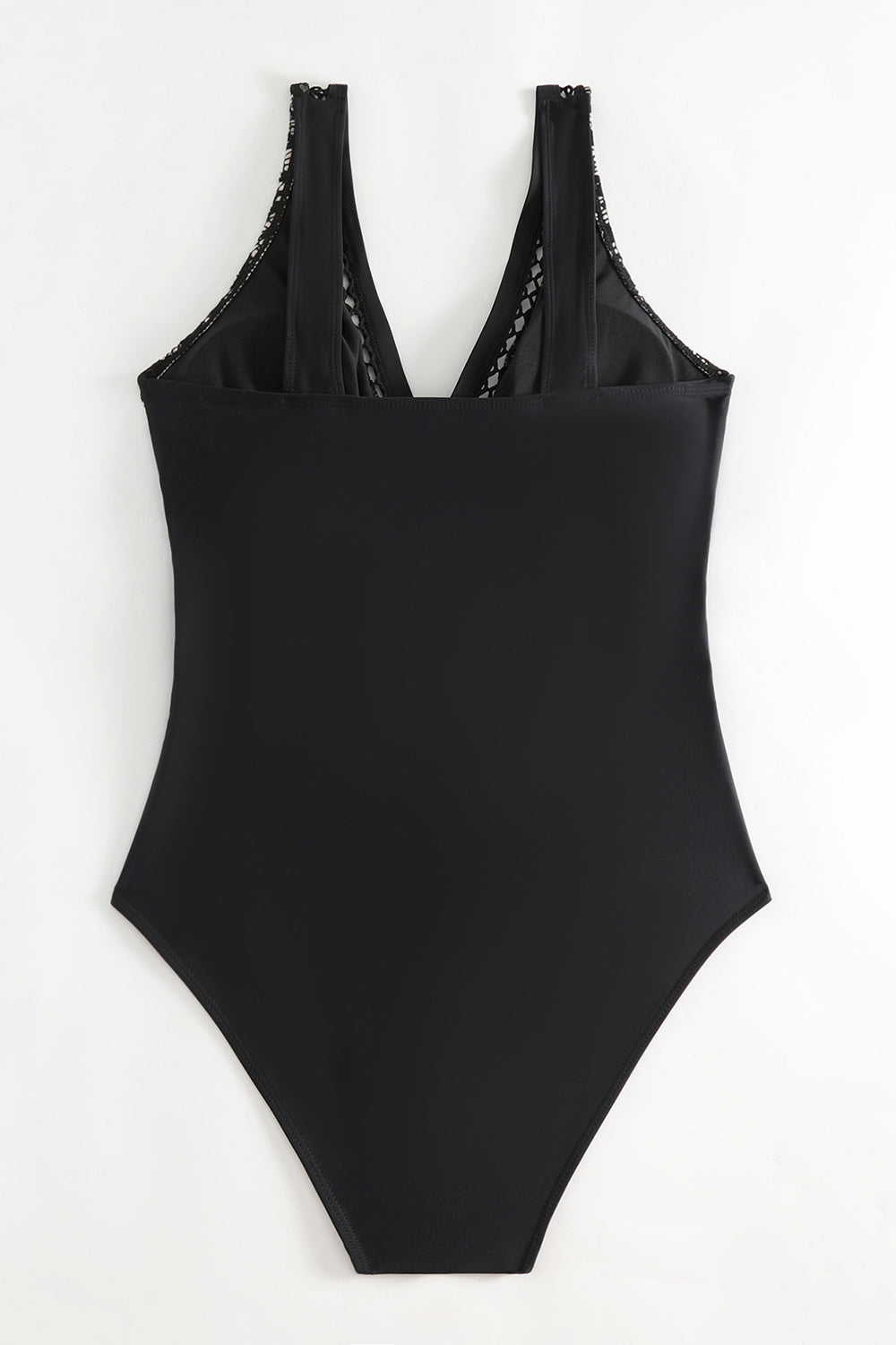 TEEK - Black Lace V-Neck Sleeveless One-Piece Swimwear SWIMWEAR TEEK Trend   