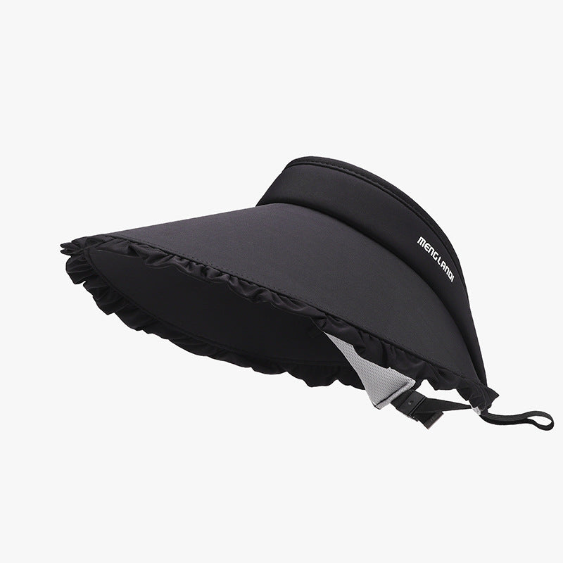 TEEK - Frill Adjustable Ice Silk Sun Hat HAT TEEK Trend Black One Size 