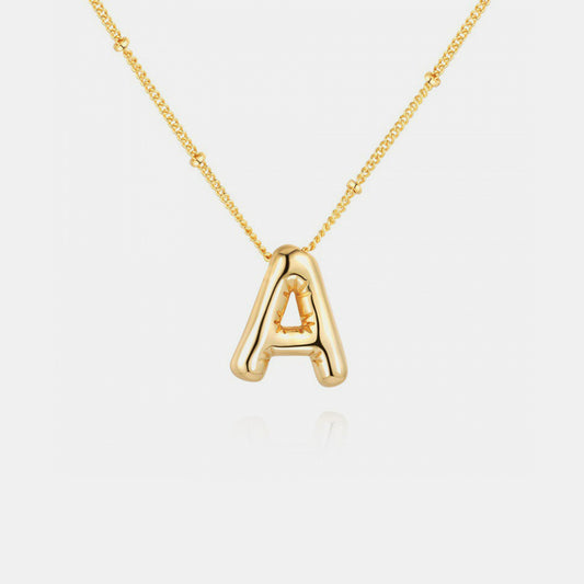 TEEK - A-J Gold-Plated Letter Necklace JEWELRY TEEK Trend Style A  