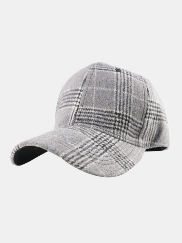 TEEK - Plaid Adjustable Cotton Baseball Cap HAT TEEK Trend Gray One Size