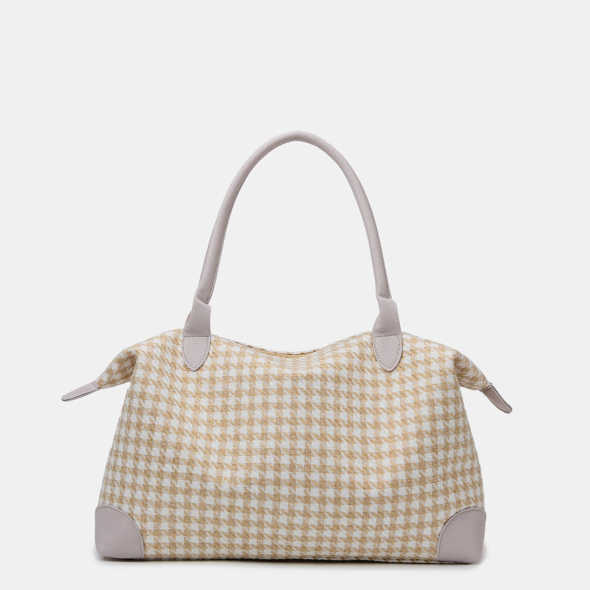 TEEK - Houndstooth Canvas Travel Bag BAG TEEK Trend Tan  