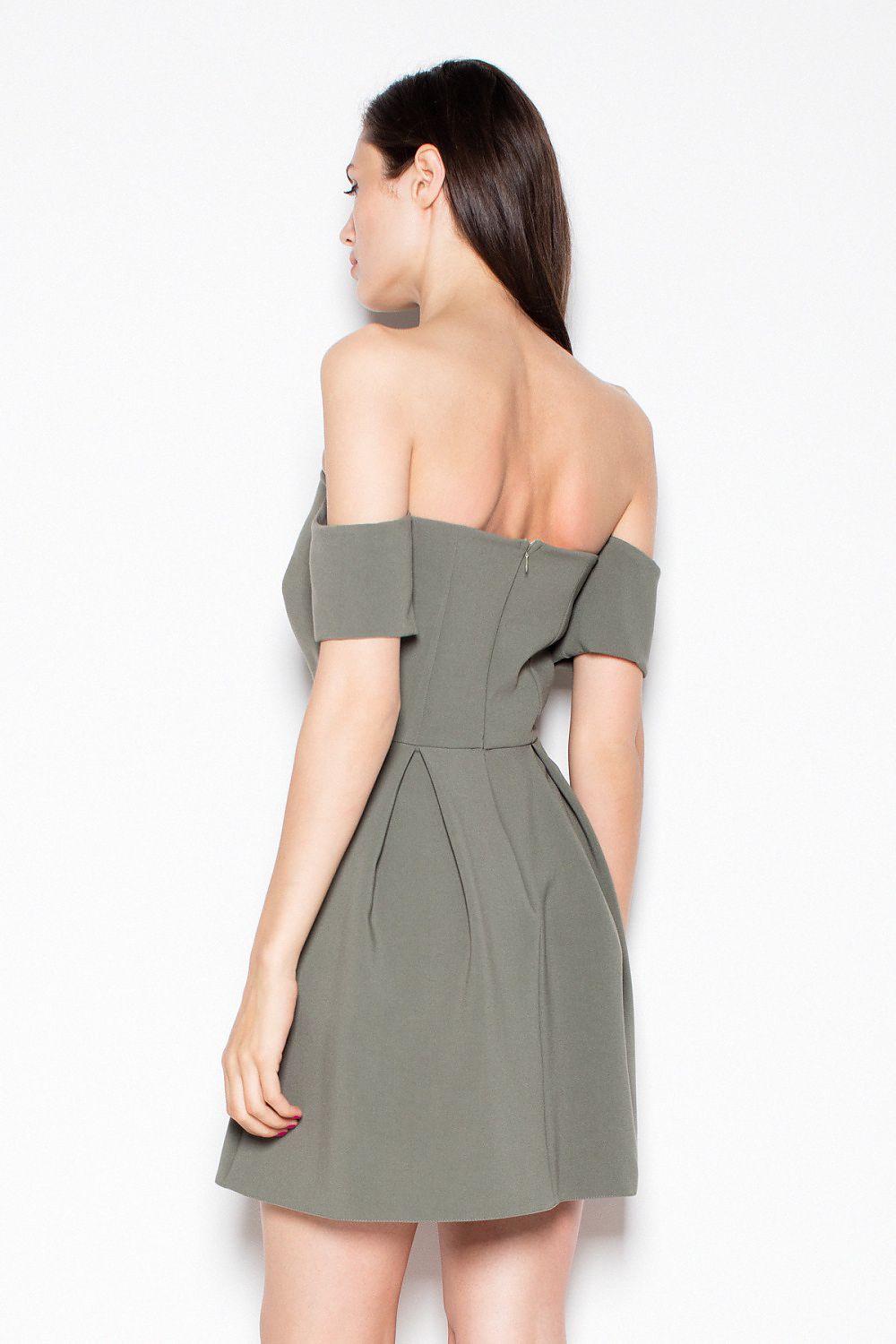 TEEK - Green Off-Shoulder Evening Dress DRESS TEEK M   