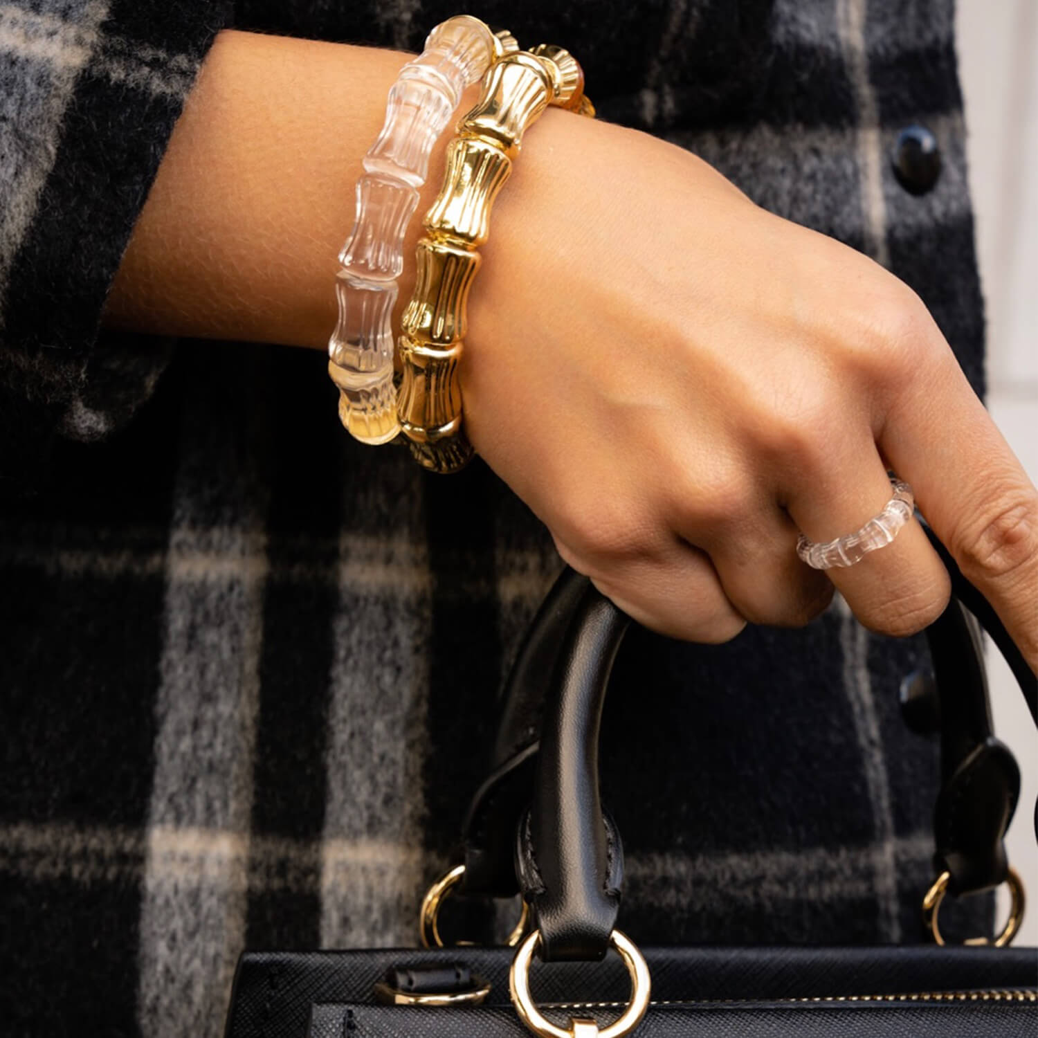 TEEK - Bamboo Lucite Hinge Bangle JEWELRY TEEK GNH