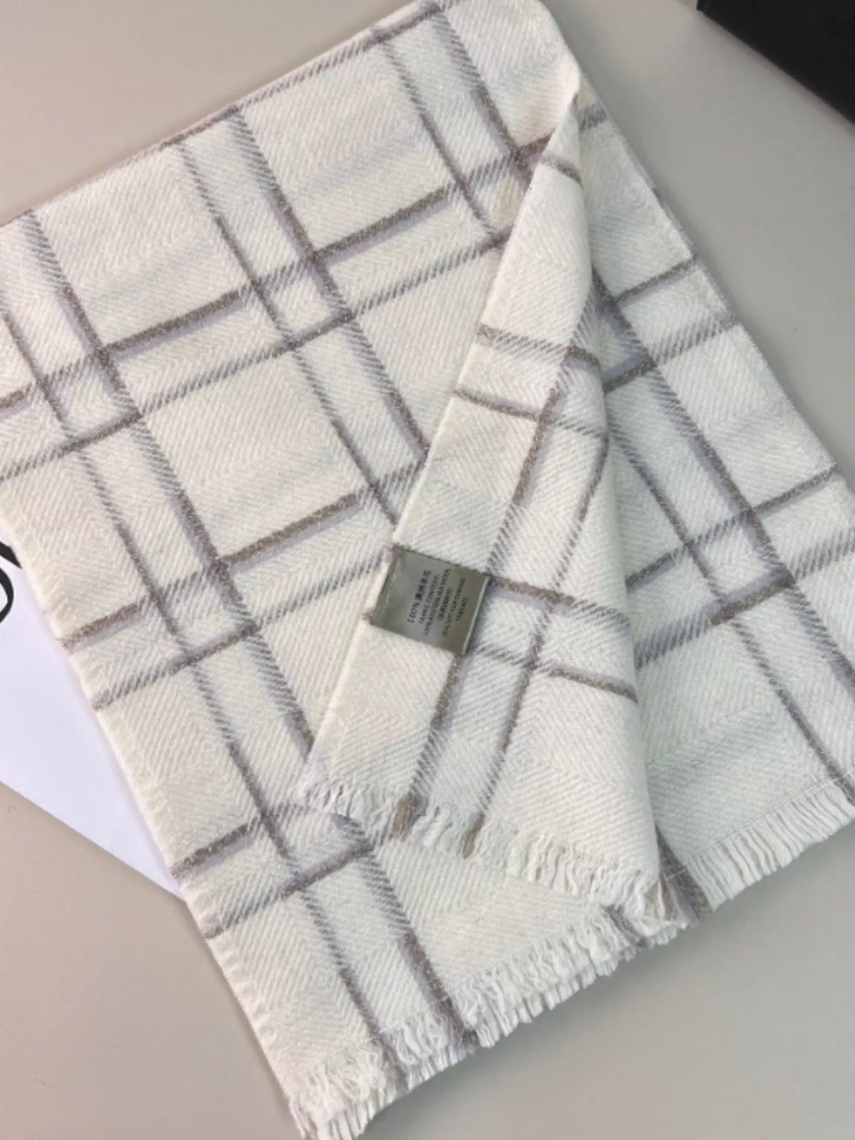 TEEK - 100% Wool Raw Hem Plaid Scarf SCARF TEEK Trend