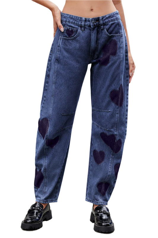 TEEK - Dark Heart Mid Rise Pocketed Jeans JEANS TEEK Trend S