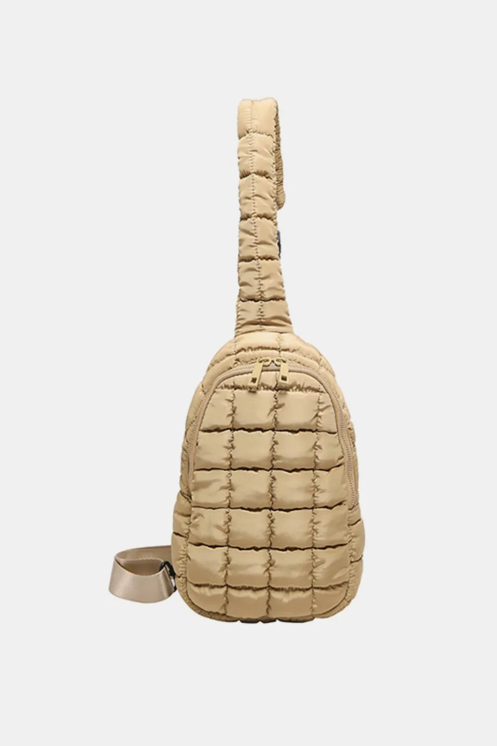 Quilted Nylon Crossbody Bag TEEK Trend Camel One Size