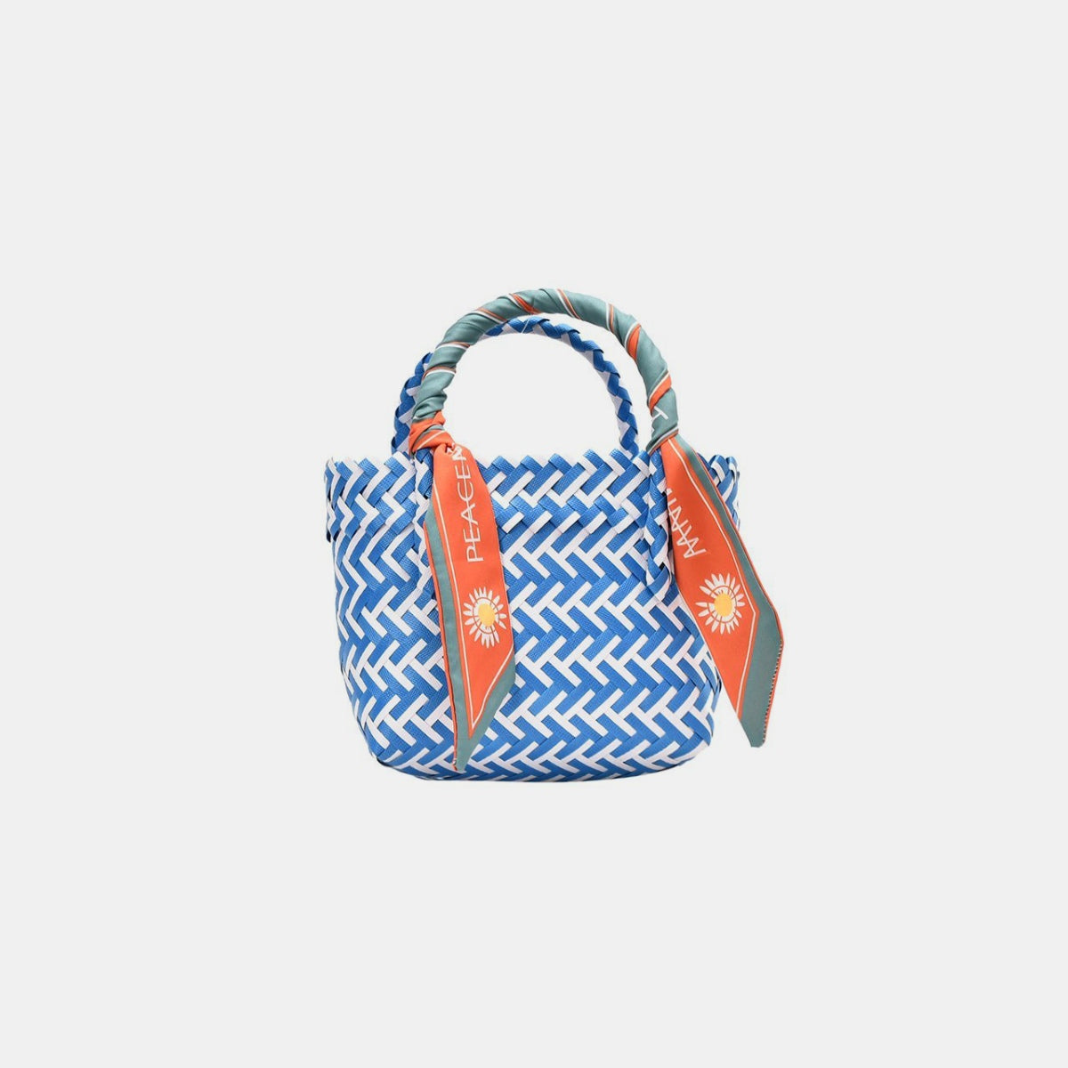 TEEK - Contrast Woven Ribbon Handbag BAG TEEK Trend Royal Blue  