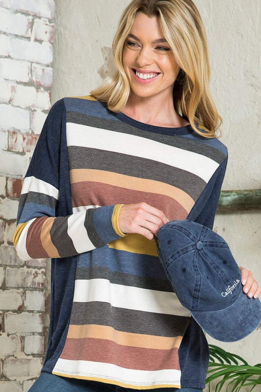 TEEK - MULTISTRIPE BOXY TOP TOPS TEEK FG   