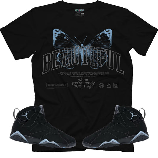 TEEK - Beautiful (Air Jordan 7 Chambray) T-Shirt TOPS TEEK MS Small