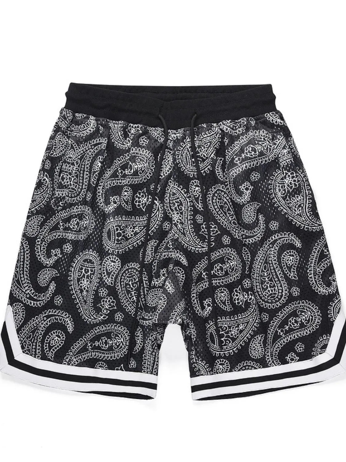 TEEK - Black Mens Drawstring Printed Shorts SHORTS TEEK Trend